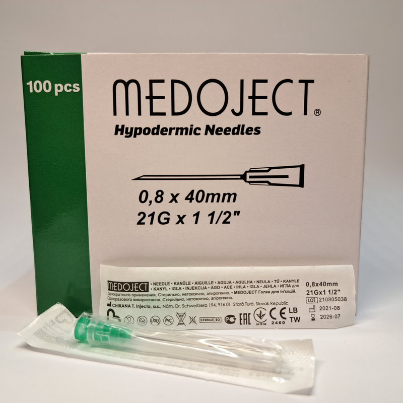 MEDOJECT Голка для ін'єкцій 0,80 x 40 мм (21 G x 1 1/2")